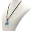 Drop pendant necklace - Light Blue - Original Murano Glass