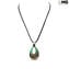 Drop pendant necklace - Green - Original Murano Glass