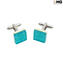 Cufflinks - Light Blue - Original Murano Glass OMG