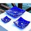 Murrina blue plate - glass Millefiori - Original Murano Glass