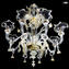 Venezianischer Kronleuchter Elegante - 8 Lichter - reines Gold - Original Muranoglas OMG