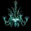 Venetian Chandelier Mazzini Green - Lance - Original Murano Glass