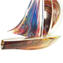 Sail boat - sculpture in chalcedony - Original Murano Glass OMG