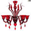 Araña veneciana Corvo - Rojo - Cristal de Murano