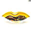 Sombrero amber - Venetian Glass Centerpiece Bowl