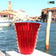 Vase Vulcano Or Rouge - Verre de Murano Original OMG