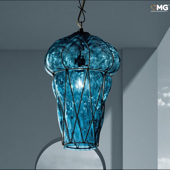 Hanging Lamp Cage Cloister Original Murano Glass OMG