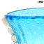 꽃병 Vulcano 라이트 블루 - 골드 - 오리지널 Murano Glass OMG