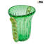Vase Vulcano Green - Gold - Original Murano Glass OMG 