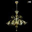 Venetian Chandelier Pastorale downwards - Amber - Original Murano Glass