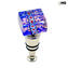 Tapón De Botella Azul Milelfiori - Cristal de Murano Original OMG® + Caja Regalo