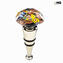 Bouchon de Bouteille Avventurine Millefiori - Original Verre de Murano OMG® + Coffret Cadeau