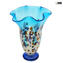 Tulipano Azul Claro - Vaso de Flores - Vidro Murano Millefiori