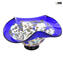 Drop Plate Murrine - Azul - Cristal de Murano original OMG