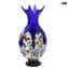Gabbiano Blue - Vase - Murano glass Millefiori