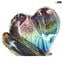 Coração de amor - Vidro de calcedônia - Vidro Murano Original Omg