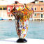 Géranium Multicolore - Vase - Verre de Murano Millefiori et Argent