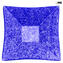 Square Plate Athena - 골드 24kt - 오리지널 Murano Glass OMG