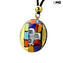 吊墜系列項鍊藝術家大師 - Mondrian - Orignal Murano Glass OMG