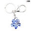 Keychain - silver leaf - Original Murano Glass OMG