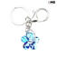 Keychain - silver leaf - Original Murano Glass OMG