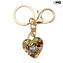 Porta-chaves - folha de ouro - Original Murano Glass OMG