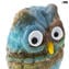 Owl Fantasy - porte-bonheur - Original en verre de Murano OMG