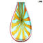 Mehrfarbige Vase - Battuto - Geblasene Vase - Original Muranoglas