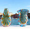 Vaso multicolor Battuto - Soffiato - Vetro di Murano Originale OMG