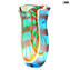 Multicolor Wide Vase - Battuto - Blown Vase - Original Murano Glass