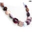 Necklace Noemi Violet - with avventurina - Original Murano Glass OMG