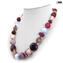 Necklace Noemi Violet - with avventurina - Original Murano Glass OMG