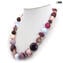 Collier Noemi Violet - avec avventurina - Original Murano Glass OMG