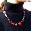 Necklace Noemi Red - with gold - Original Murano Glass OMG
