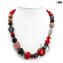 Necklace Noemi Red - with gold - Original Murano Glass OMG