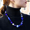 Halskette Noemi Blau - mit Gold - Original Muranoglas OMG