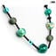 Necklace Elisa - Green - with gold - Original Murano Glass OMG
