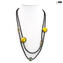 Collier Elena - Jaune - Verre de Murano Original OMG