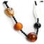 Necklace Elisa - amber and gold - Original Murano Glass OMG