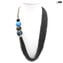 Necklace Millefili Conterie - Flavia - Grey - Original Murano Glass OMG