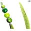 Collier Millefil Conterie - Flavia - Vert - Verre de Murano Original OMG