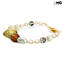 Armband Boma - Gold und Bernstein - Original Muranoglas