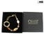 Armband Lucy - Bernstein und Gold mit Aventurin - Original Muranoglas