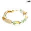 Bracelet Salley - with pearls and gold  - Original Murano Glass