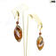 Nanga Earrings - with aventurine - Original Murano Glass OMG