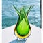 花瓶の魚-緑の琥珀色のSommerso-オリジナルのムラノガラスOMG