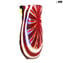 Multicolor Vase snake skin - Battuto - Blown Vase - Original Murano Glass