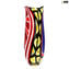 Multicolor Vase snake skin - Battuto - Blown Vase - Original Murano Glass