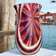 Multicolor Vase snake skin - Battuto - Blown Vase - Original Murano Glass