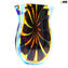 Multicolor Vase -blue- snake skin - Battuto - Blown Vase - 오리지널 Murano Glass